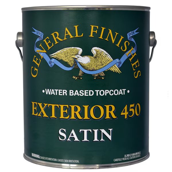 1 Gal Clear Exterior 450 Topcoat Water-Based Topcoat, Satin, General Finishes, Mfr#: GXS